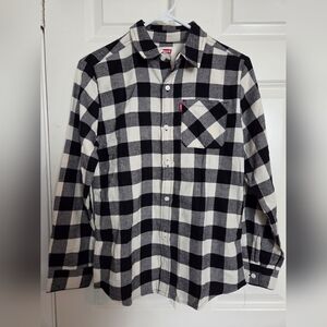 New Levis Black and White Checkered Shirt